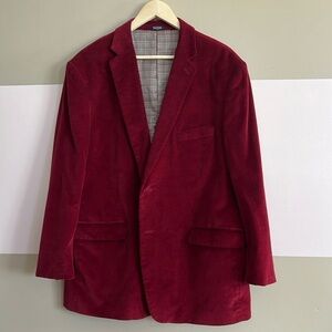 SADDLEBRED Corduroy Men's Blazer in Raspberry - Size